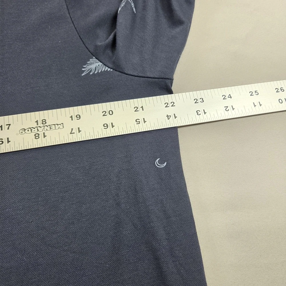 Travis Mathew Polo Shirt Blue All Over Print Golf Performance Mens Extra Large